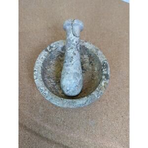 Mortar and Pestle Set, Heavy Duty Natural Granite